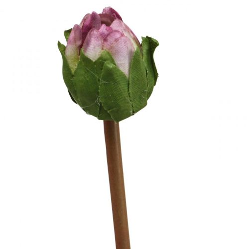 Produkt Sztuczny kwiat Dalia Fioletowy jedwabny kwiat i pączek wys.57cm