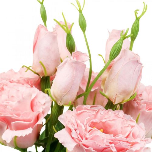 Floristik24 Kwiaty sztuczne Lisianthus różowe kwiaty sztuczne jedwabne 50cm 5 szt