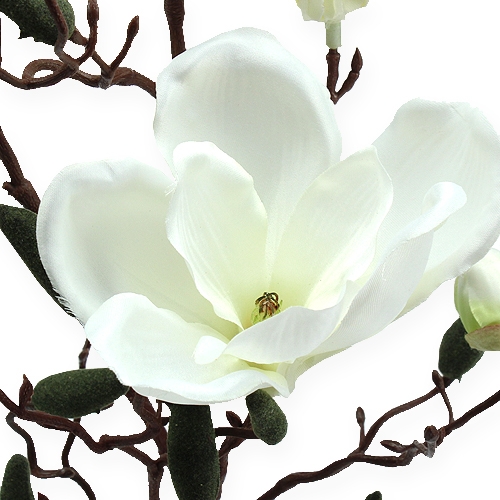 Produkt Gałązka magnolii sztuczna kremowa 90cm