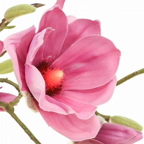 Sztuczny kwiat magnolii gałązka, magnolia różowy różowy 92cm