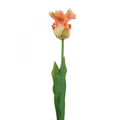 Sztuczny kwiat, papuga tulipan pomarańczowy, wiosenny kwiat 63cm