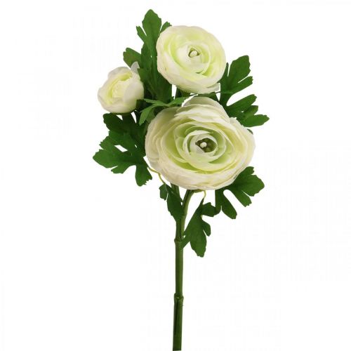 Floristik24 Sztuczne kwiaty Ranunculus sztuczne kwiaty ogrodowe białe 34cm