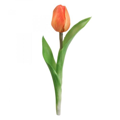 Floristik24 Sztuczny kwiat Tulip Orange Real Touch wiosenny kwiat W21cm