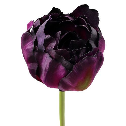Floristik24 Kwiaty sztuczne Tulipany fioletowo-zielone 84cm - 85cm 3szt.