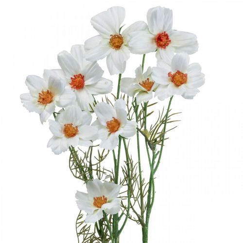 Produkt Kwiaty sztuczne Cosmea białe kwiaty jedwabne W51cm 3 szt