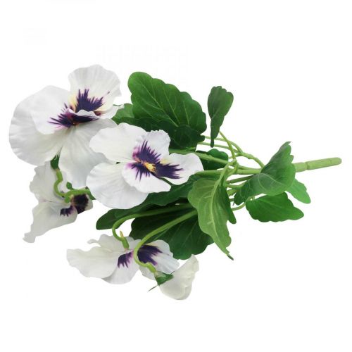 Produkt Kwiaty Sztuczne, Jedwabne Kwiaty, Bratki Fioletowo Białe 29cm