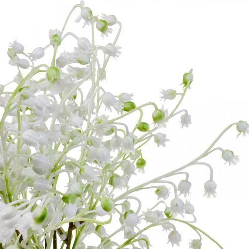 Floristik24 Sztuczne kwiaty, sztuczne konwalie dekoracja biała 38cm 5szt