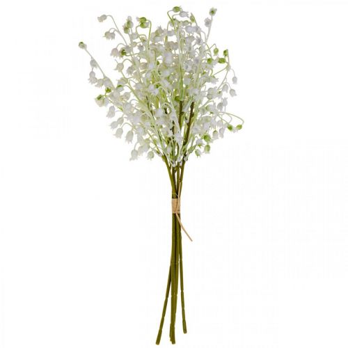 Floristik24 Sztuczne kwiaty, sztuczne konwalie dekoracja biała 38cm 5szt