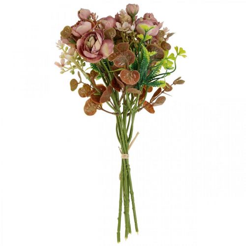 Produkt Bukiet sztucznych kwiatów deco Jaskier sztuczny różowy 32cm