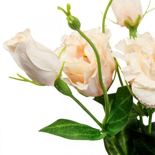 Floristik24 Sztuczne kwiaty lisianthus krem 51cm dekoracja kwiatowa 5szt