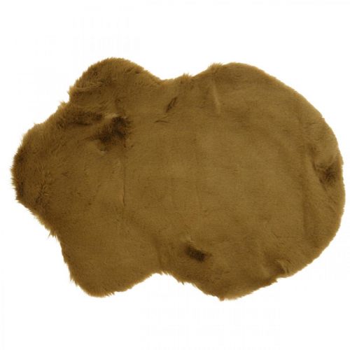 Produkt Dywan futrzany Dekoracyjny brązowy dywanik ze sztucznego futra 55×38cm