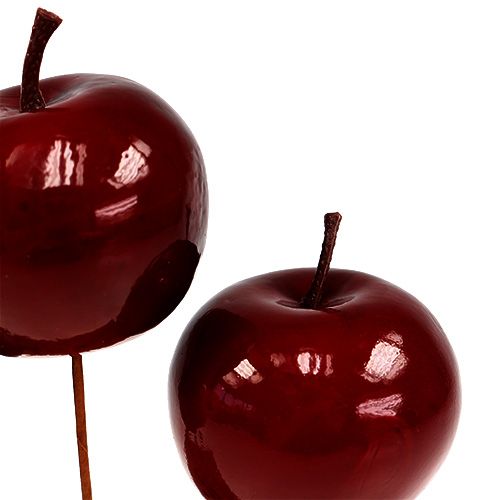 Floristik24 Sztuczne owoce jabłko czerwone lakierowane Ø5,5cm 12szt