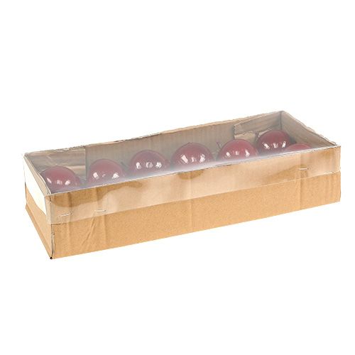 Floristik24 Sztuczne owoce jabłko czerwone lakierowane Ø5,5cm 12szt