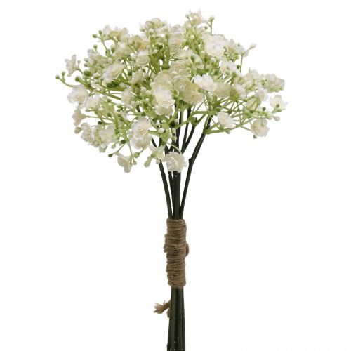 Floristik24 Gypsophila kwiaty sztuczne ziele gipsowe białe L30cm 6 sztuk w pęczku