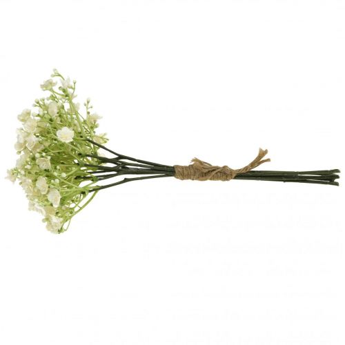 Floristik24 Gypsophila kwiaty sztuczne ziele gipsowe białe L30cm 6 sztuk w pęczku