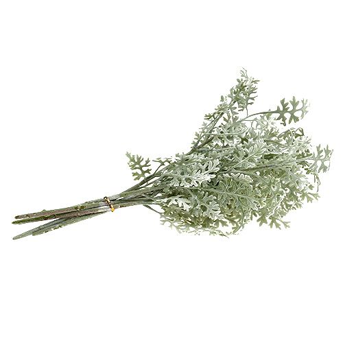 Floristik24 Rośliny sztuczne srebrny liść biało-zielony 40cm 6szt.