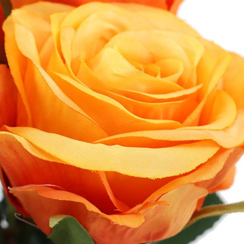 Floristik24 Róże sztuczne nadziewane pomarańczowe Ø6cm L37cm 6szt.