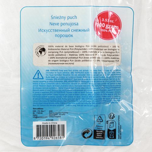 Produkt Sztuczny śnieg Puszysty sztuczny śnieg Bio-na bazie 100g × 2szt