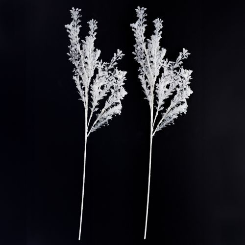Produkt Sztuczna gałązka matowa dekoracyjna zimowa ozdoba biała 78cm 2szt