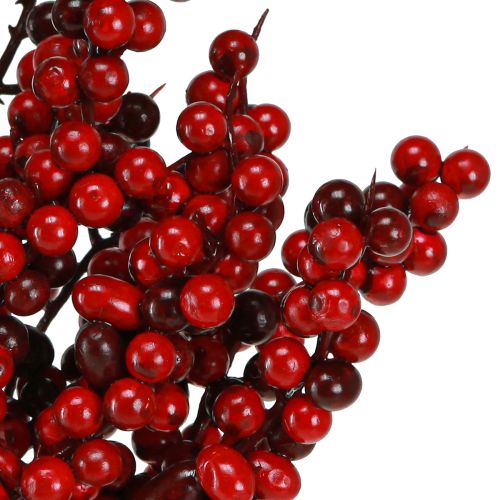 Produkt Sztuczna gałązka z czerwonymi jagodami Jesień Boże Narodzenie 60cm 2szt