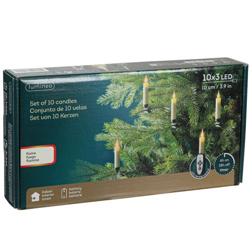 Produkt Świece drzewne LED na baterie zdalnie migoczą 10 diod LED W10cm