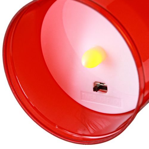 Produkt Znicz cmentarny LED z timerem na baterie czerwony wys. 12,5 cm