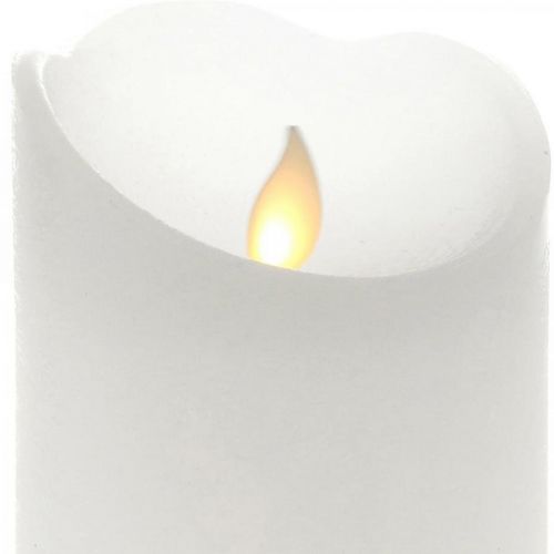 Produkt Woskowa świeca filarowa LED świeca ciepła biel Ø7,5 cm W12,5 cm