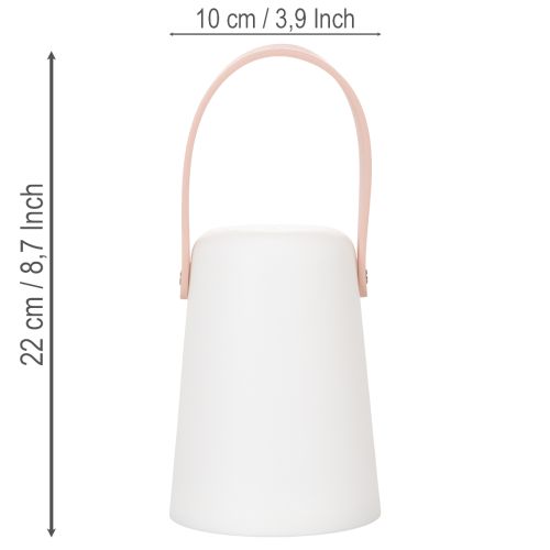 Lampa z uchwytem, przenośna lampa LED do użytku wewnętrznego i zewnętrznego, 22 cm, 3 sztuki | Floristik24.pl