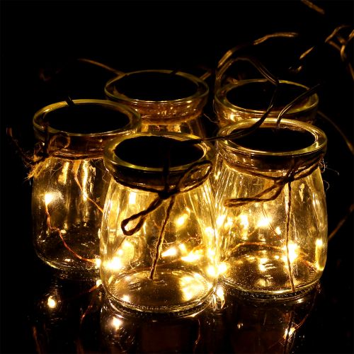 Floristik24 Łańcuch świetlny LED w szkle ciepły biały 70cm 15 lampek