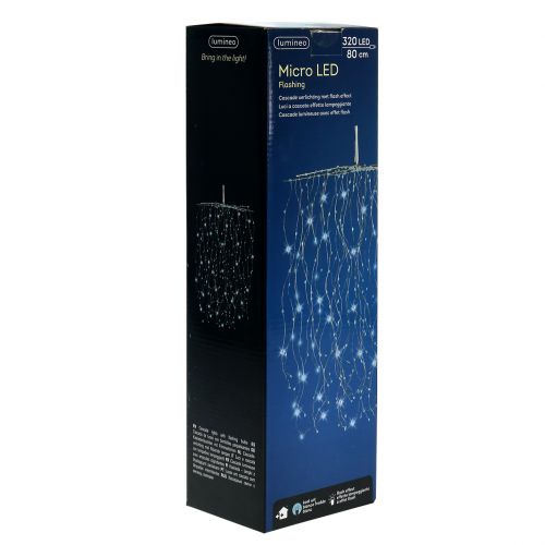 Floristik24 Kaskada świetlna Micro-LED chłodna biel 320s