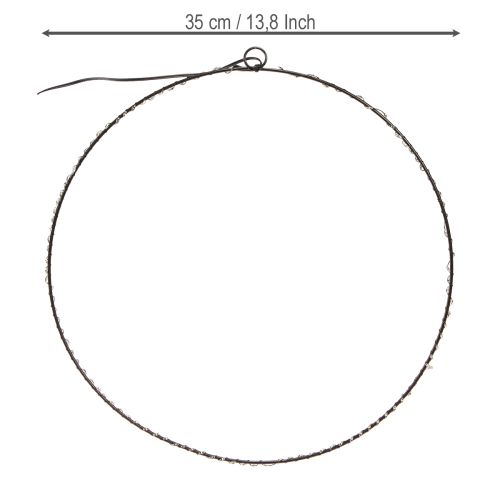 Produkt Pierścień LED do zawieszania metalu 110L ciepła biel do wewnątrz Ø35cm