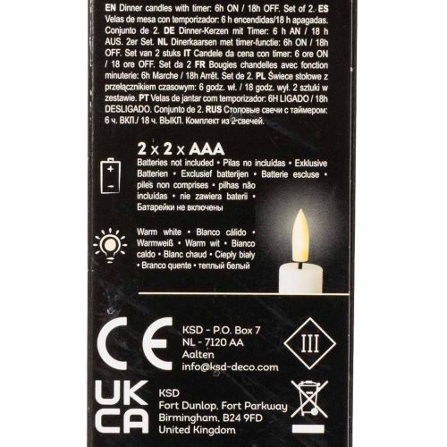 Świeca stożkowa LED w kolorze