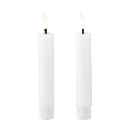 Świeca woskowa LED biała, ciepła biel, 14,5 cm, 2 sztuki