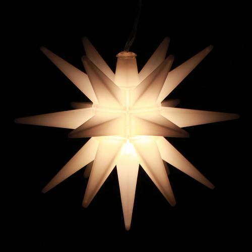 Floristik24 Gwiazda LED na zewnątrz, biała gwiazda światła, bateria Ø12cm W66cm