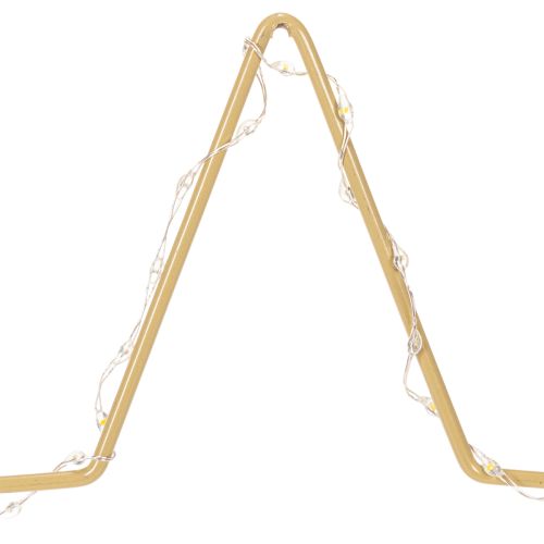 Gwiazda z 50 diodami LED, metalowa dekoracja stołu, zasilana bateriami, do użytku wewnątrz pomieszczeń, 33 cm | Floristik24.pl
