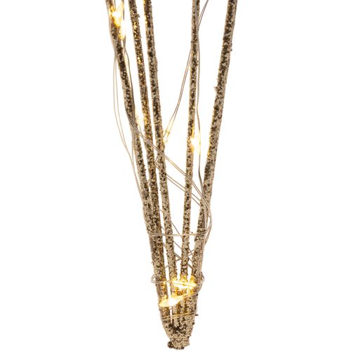 Dekoracyjna gwiazda LED z drutu, wisząca dekoracja do wnętrz, 40 diod LED, ciepła biel, 42 cm | Floristik24.pl