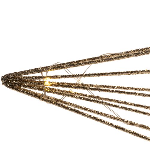 Gwiazda dekoracyjna LED z drutu do zawieszenia, do użytku wewnątrz pomieszczeń, zasilana bateriami, 51 cm | Floristik24.pl
