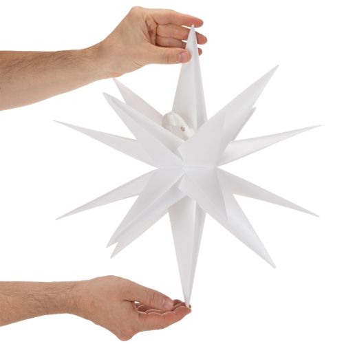 Dekoracyjna gwiazda LED, ciepła biel, zewnętrzna, z timerem, 40 cm | Floristik24.pl