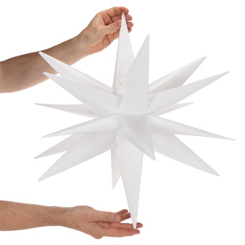 Gwiazda świąteczna LED, ciepła, biała, z timerem, zewnętrzna, 60 cm | Floristik24.pl