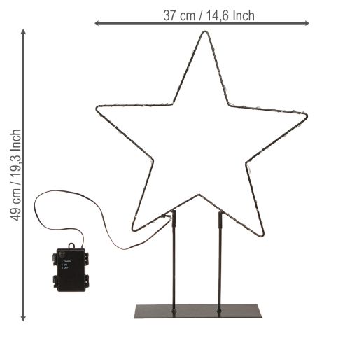 Produkt Gwiazda stojąca LED metalowa 100 Micro LED ciepła biel Ø37cm