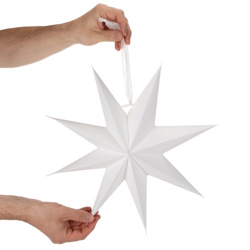 Gwiazda wisząca LED z timerem, ciepła biel, ogrodowa, 38 cm | Floristik24.pl