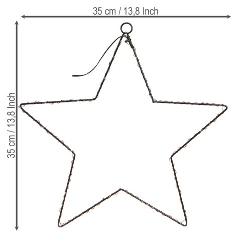 Produkt Gwiazda LED do zawieszenia metalowa 110L ciepła biel wnętrze Ø35cm