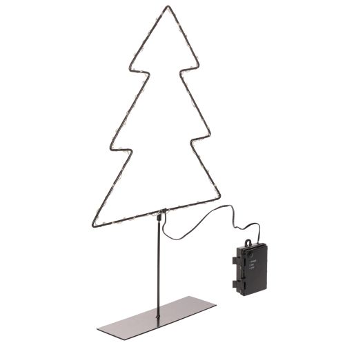 Choinka LED, zasilana bateriami, dekoracja stołu do wnętrz, 47 cm
