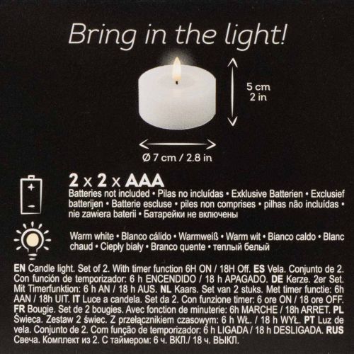 Podgrzewacze LED XL, biały,