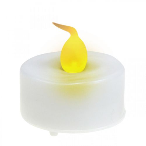 Produkt Efekt płomienia LED Tea Lights Sztuczne świece z timerem Ciepła biel Ø3,6cm Zestaw 4