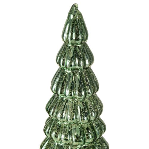 Floristik24 Choinka LED obrotowa zielono-srebrna wys. 34cm 2 szt.
