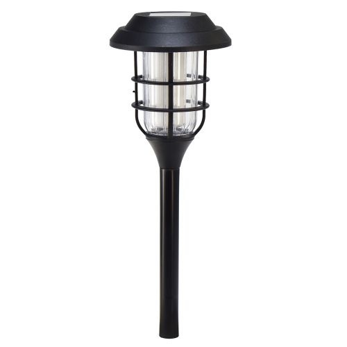 Latarka LED Solarna latarka ogrodowa Czarna Ciepła Biała W42cm
