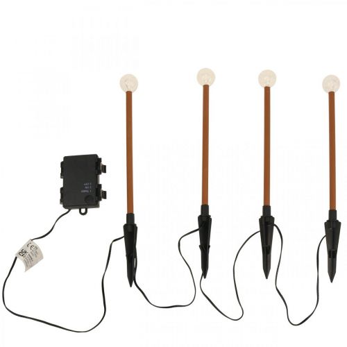 Floristik24 Oświetlenie ogrodowe LED Listwa LED 4 lampy LED H20cm