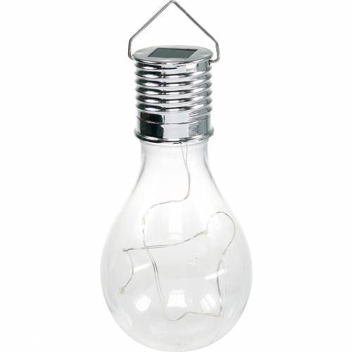 Produkt Dekoracja ogrodowa Żarówka LED na energię słoneczną Przezroczysta ciepła biel W15 cm
