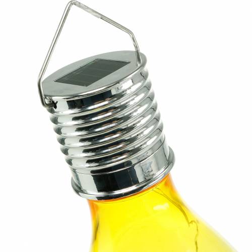 Floristik24 Dekoracja ogrodowa słoneczna żarówka LED w różnych kolorach 15cm 4szt